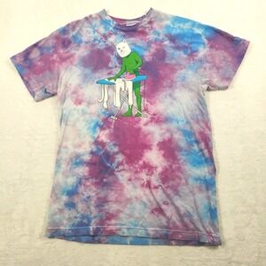 Rip N Dip Tie Dye T-Shirt Cat & Ironing Board Men's Medium
